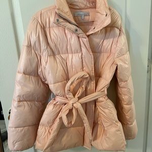 Lovers + friends tie puffer coat
